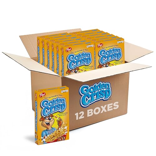 12 Pack Golden Crisp Sweetened Wheat Cereal 14 oz (OU)