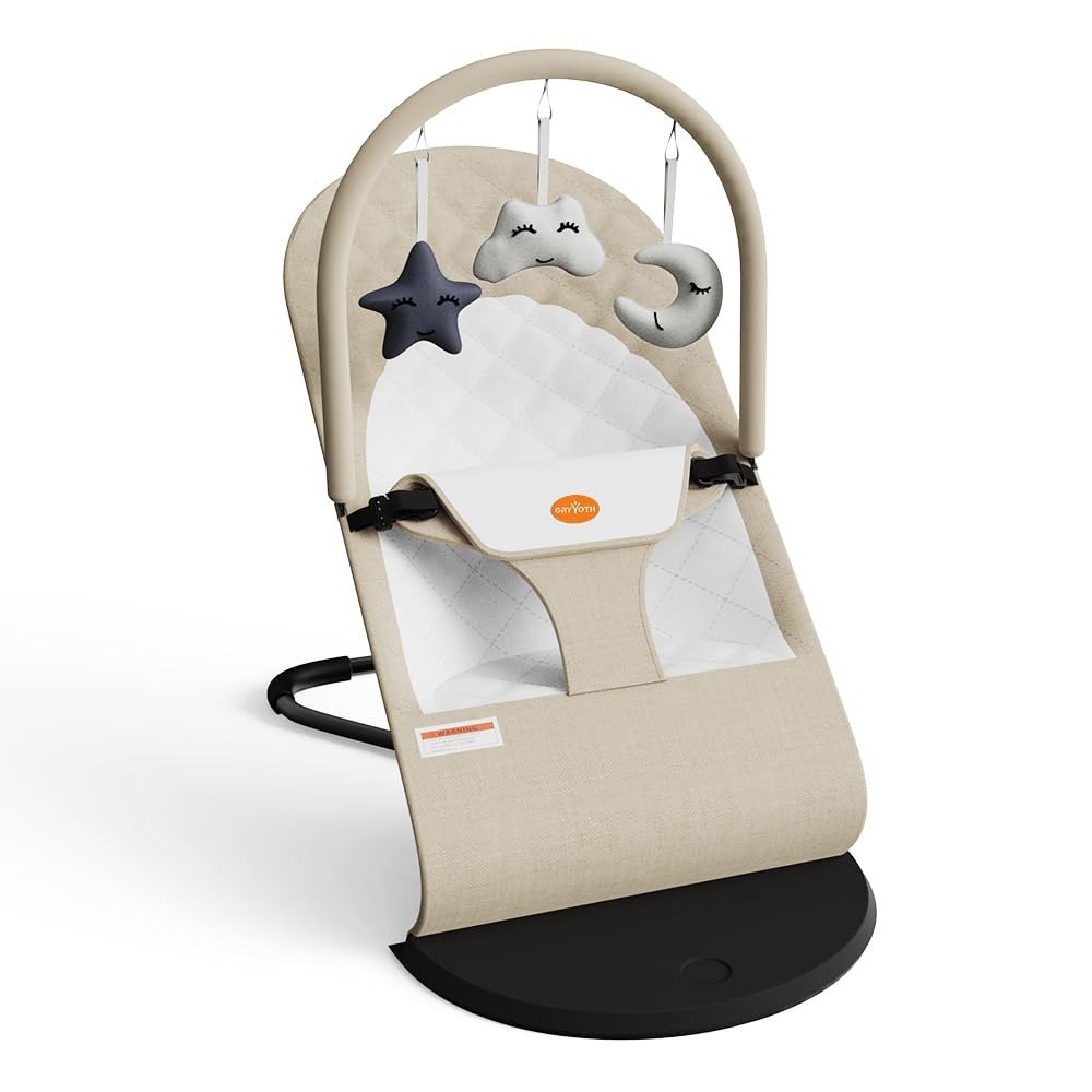 Ergonomic Baby Bouncer Seat with Rocking and Stationary Modes