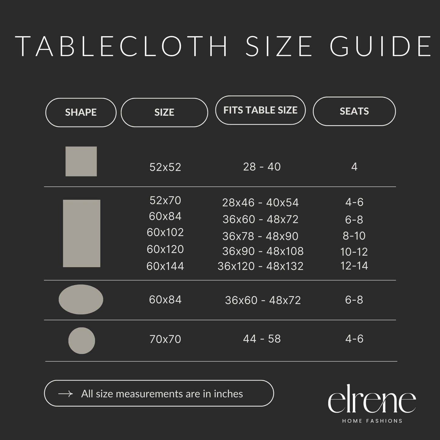 ELRENE Damask Waterproof Tablecloth 60" x 144"