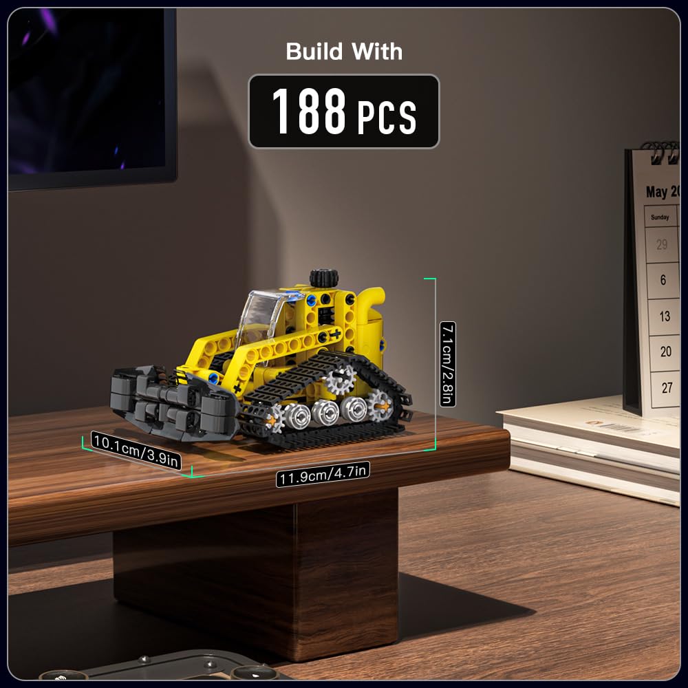 Mould King Snow Groomer Truck Bulldozer Building Toys, Creative STEM Models 24015 Building Blocks Kit, Collectible Ideas Construction Toys Truck Model Snow Groomer for Kids 8+(188PCS)