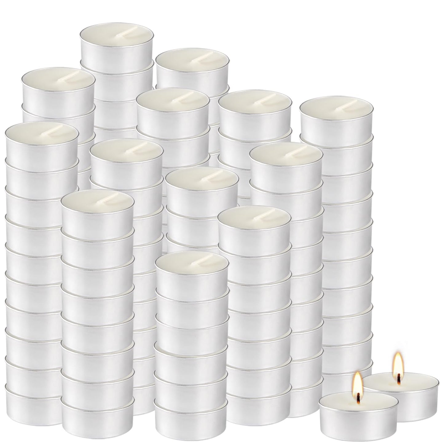 White Unscented Tealight Candles Set of 300 Bulk,Small Votive Light Candle for Home Wedding, Paraffin Cotton Wick,Clean Burning & Smokeless 4 Hour Burn Time
