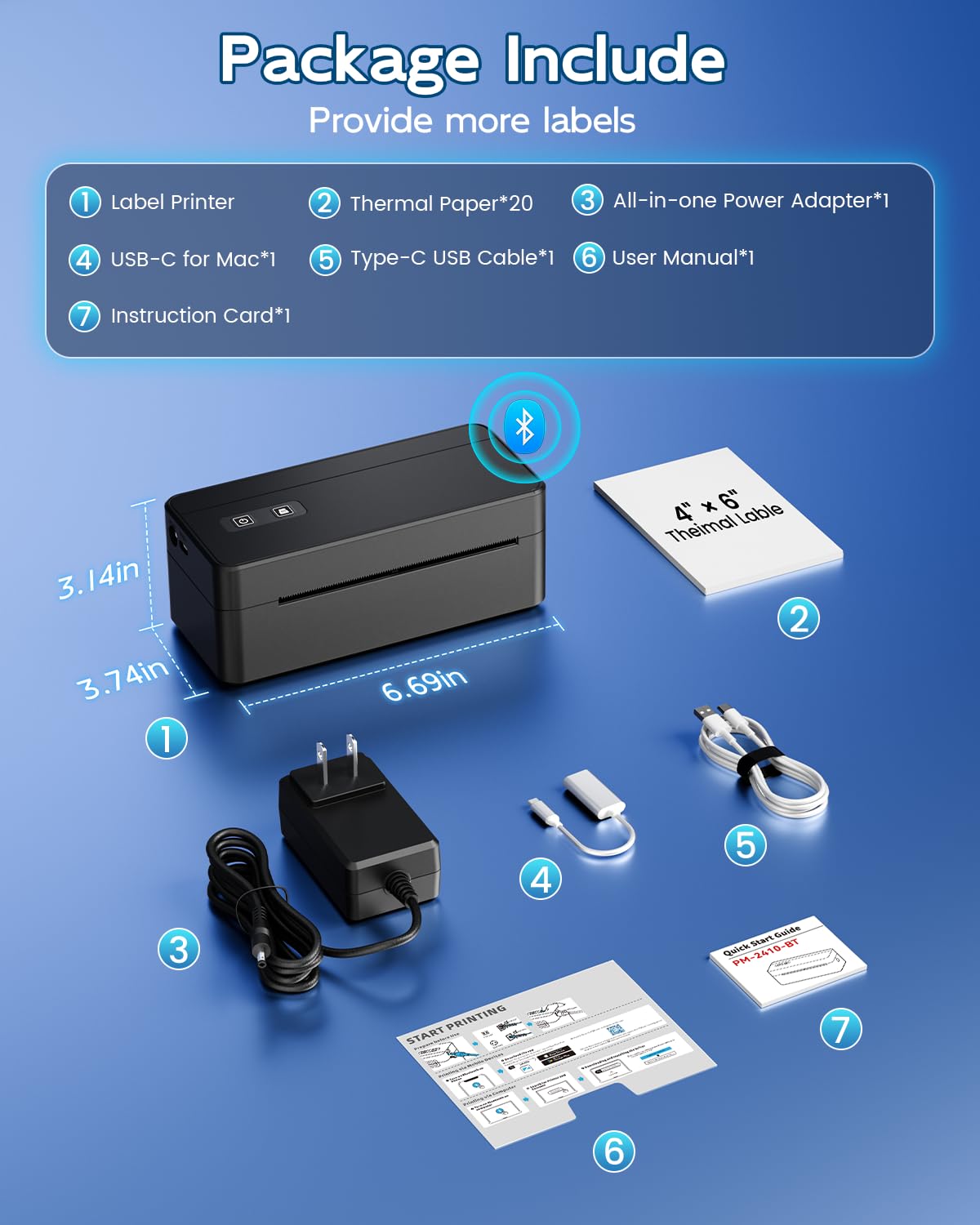 Bluetooth Thermal Label Printer for Small Business