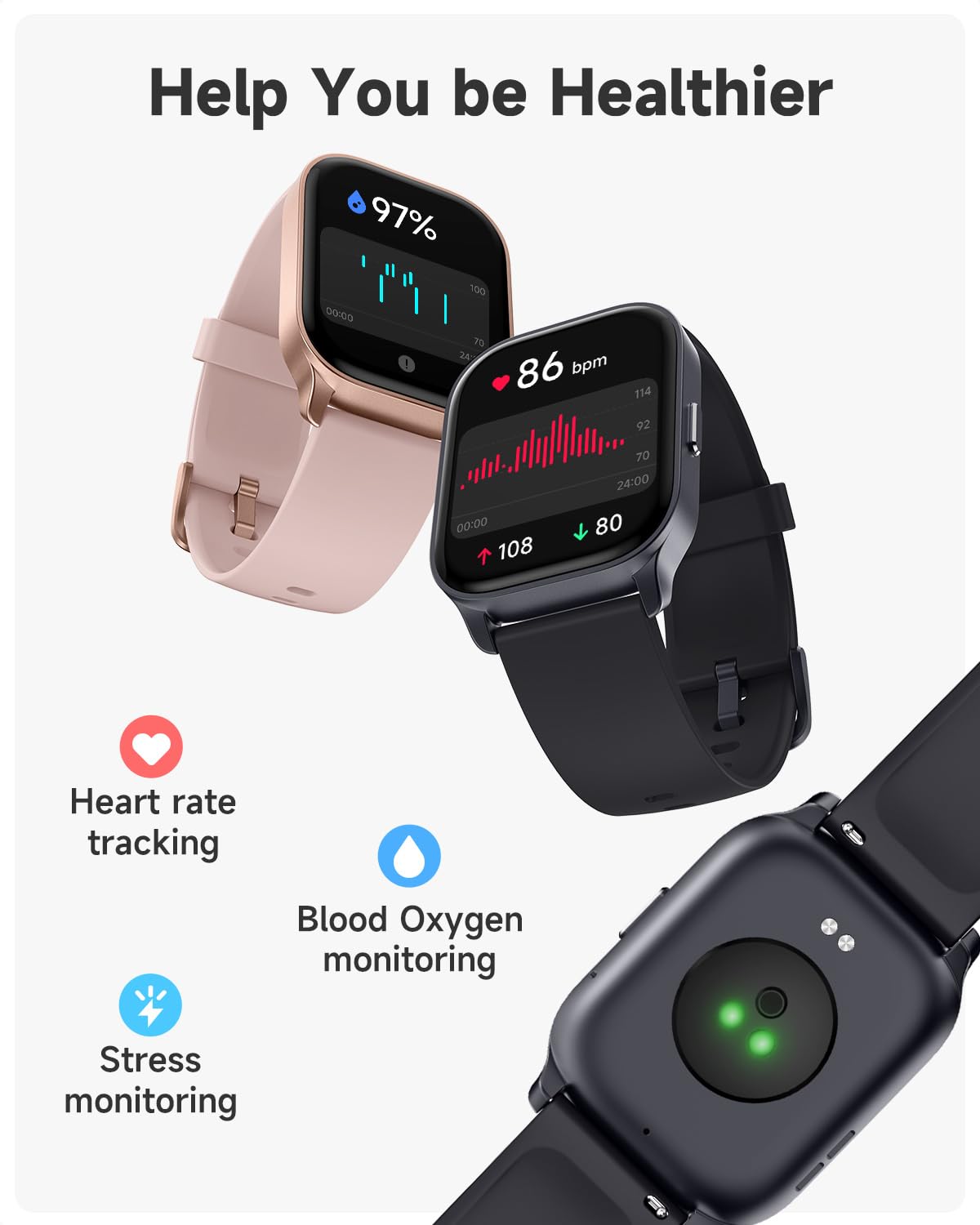 Smart Watch for Fitness, Calls, and Tracking