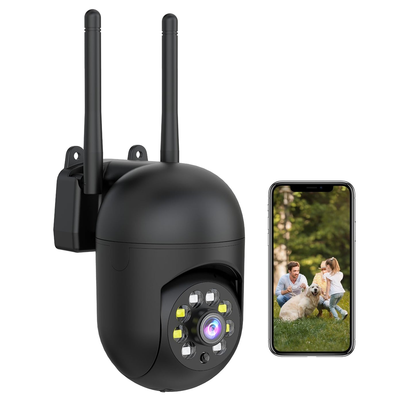 2K PTZ Outdoor Security Camera with Night Vision