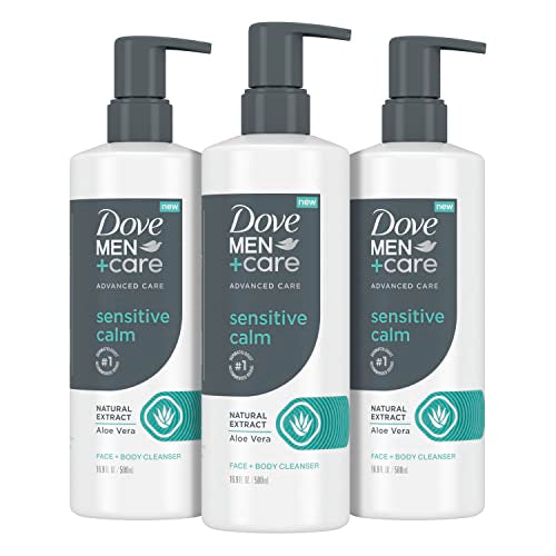 UPDATE: DEAD ❗ DOVE MEN + CARE Advanced Care Face + Body Cleanser Sensitive Calm 3 Count for Sensitive Skin Body Wash with Natural Extract Aloe Vera 16.9 oz