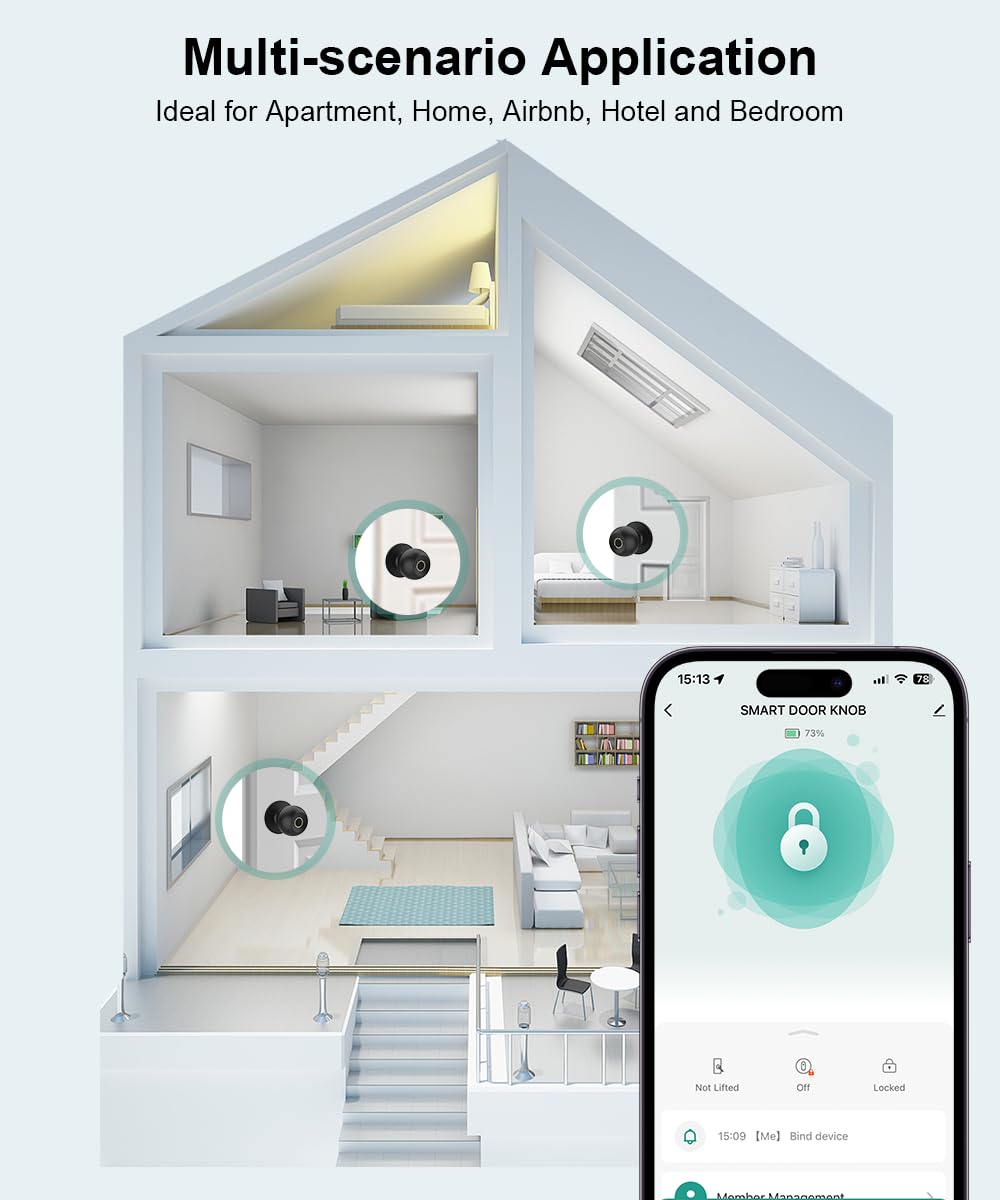 Biometric Smart Fingerprint Door Lock with App Control