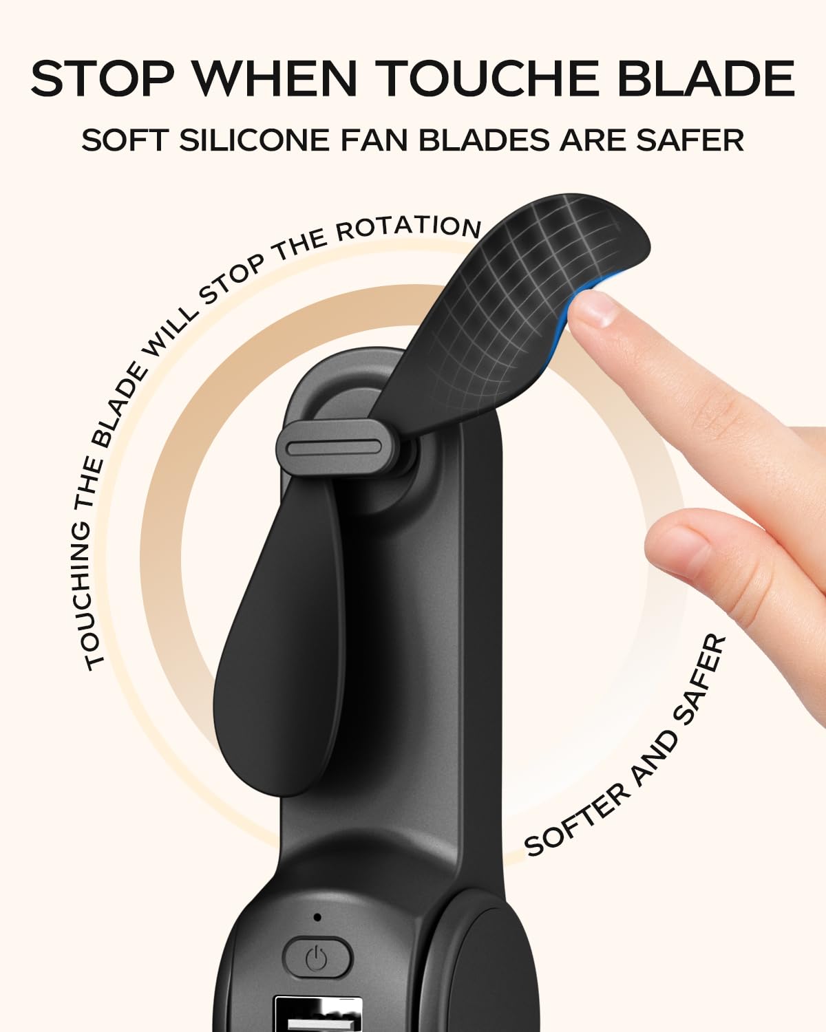Portable USB Handheld Fan with Power Bank