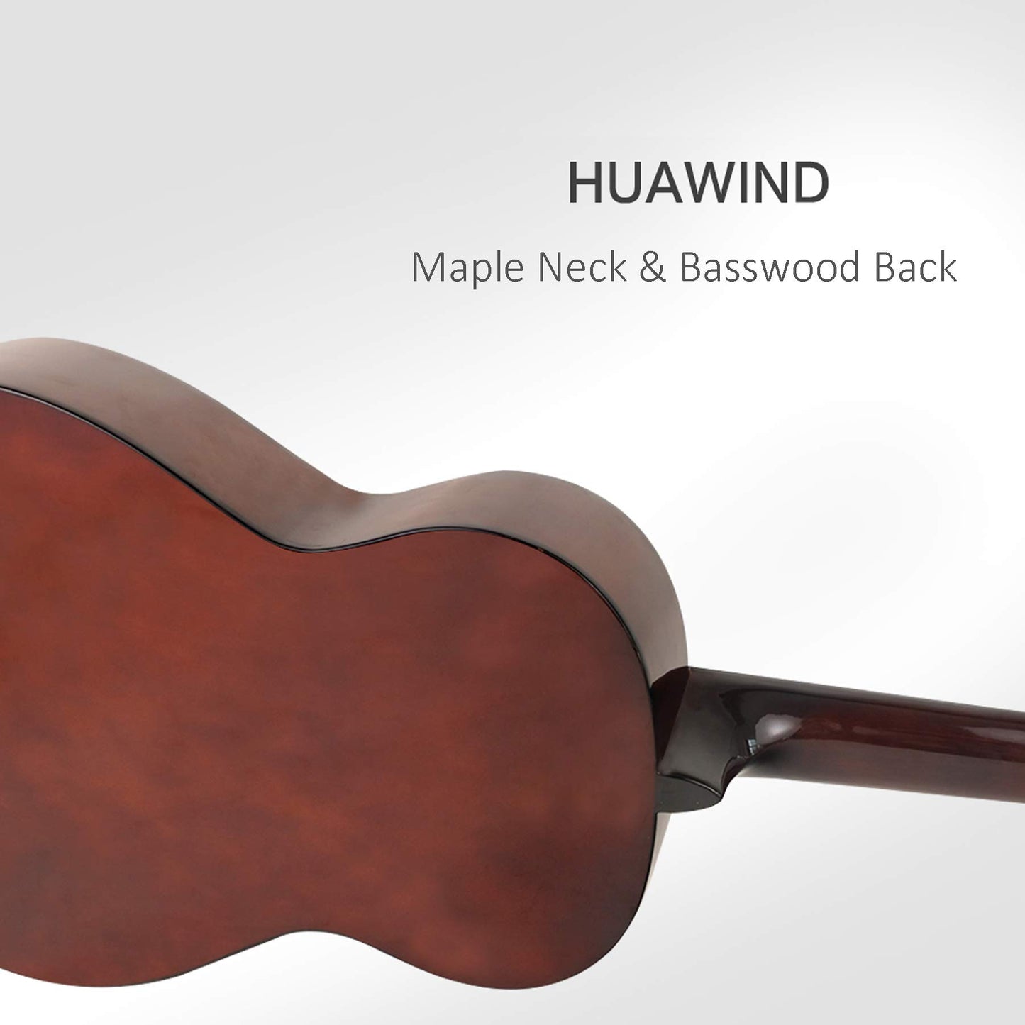 HUAWIND 39 Inch Classical Guitar Full Size Acoustic Guitar Nylon Strings Guitar for Beginners Adults