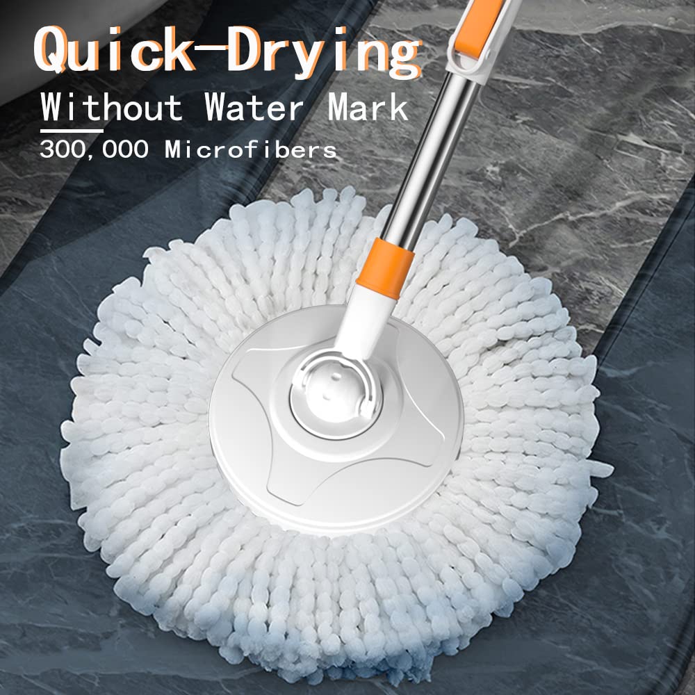 Spin Mop Bucket with Wringer System and Refills