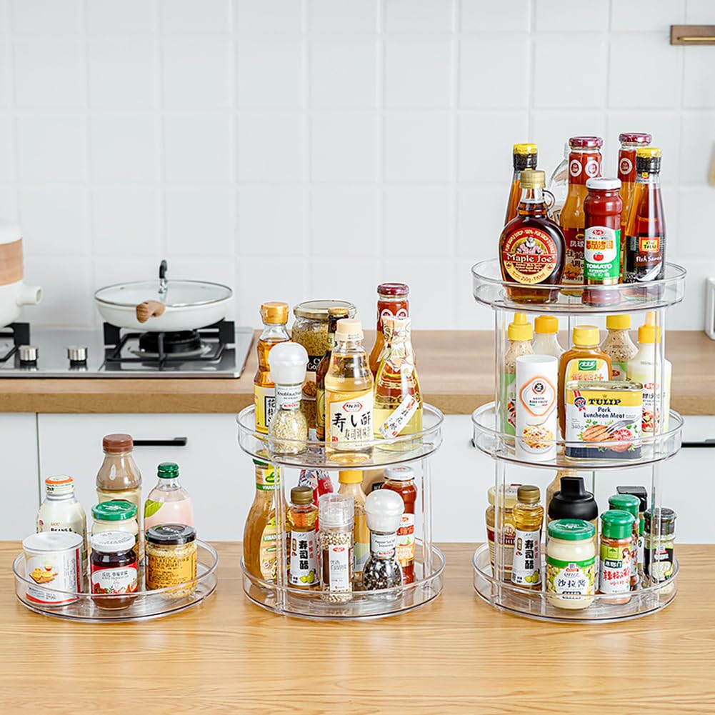 2 Pack Rotating Spice Rack Organizer
