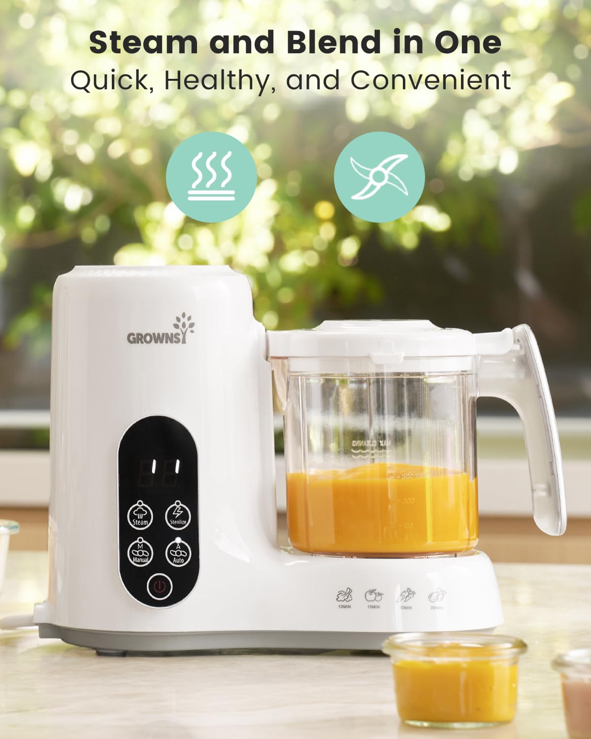 Baby Food Maker with Steam Basket by GROWNSY