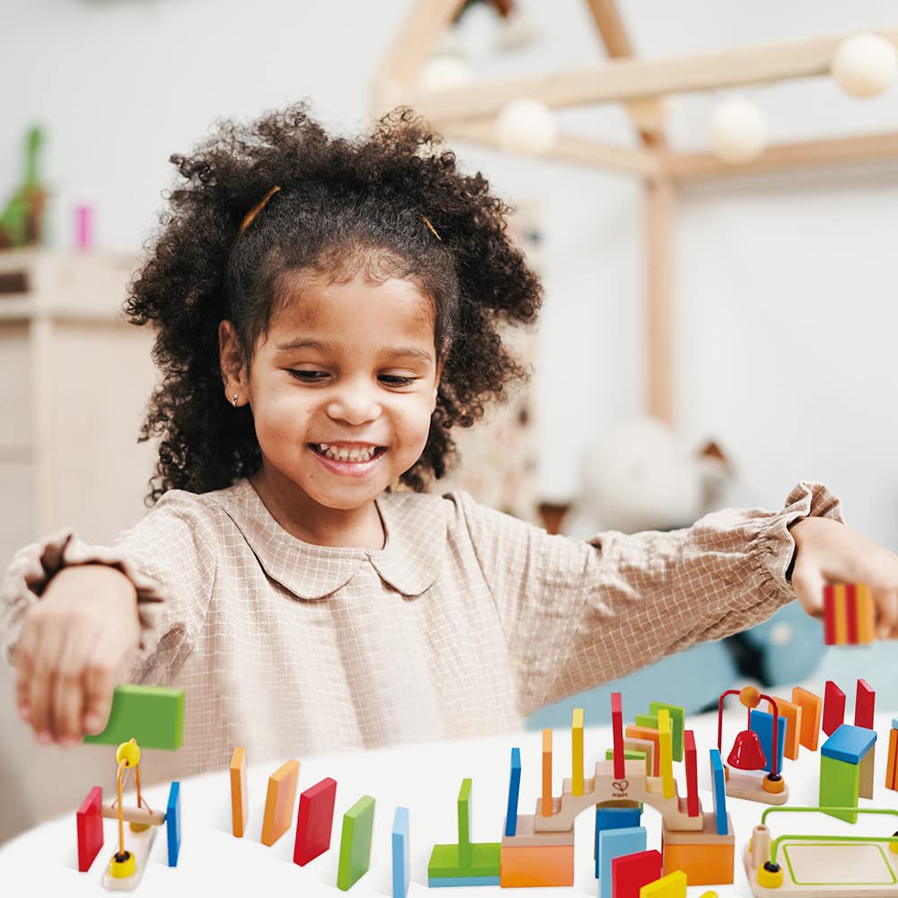 Hape Wooden Domino Set with 107 Building Pieces