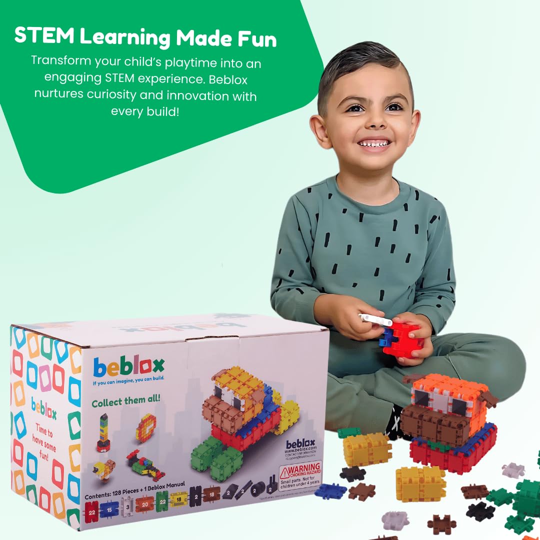 128-Piece Building Blocks Set for Kids STEM