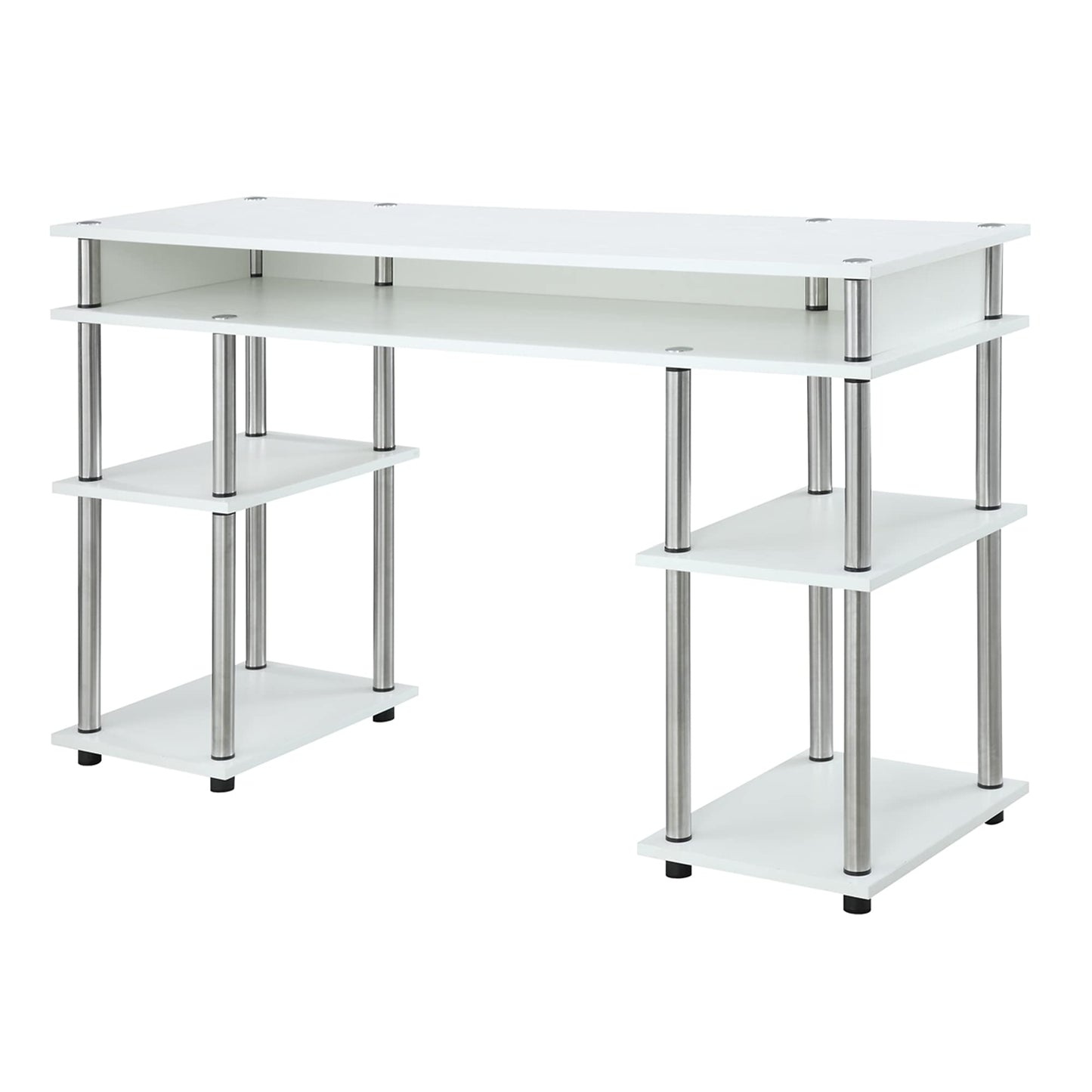 Convenience Concepts Student Desk with Storage Shelves