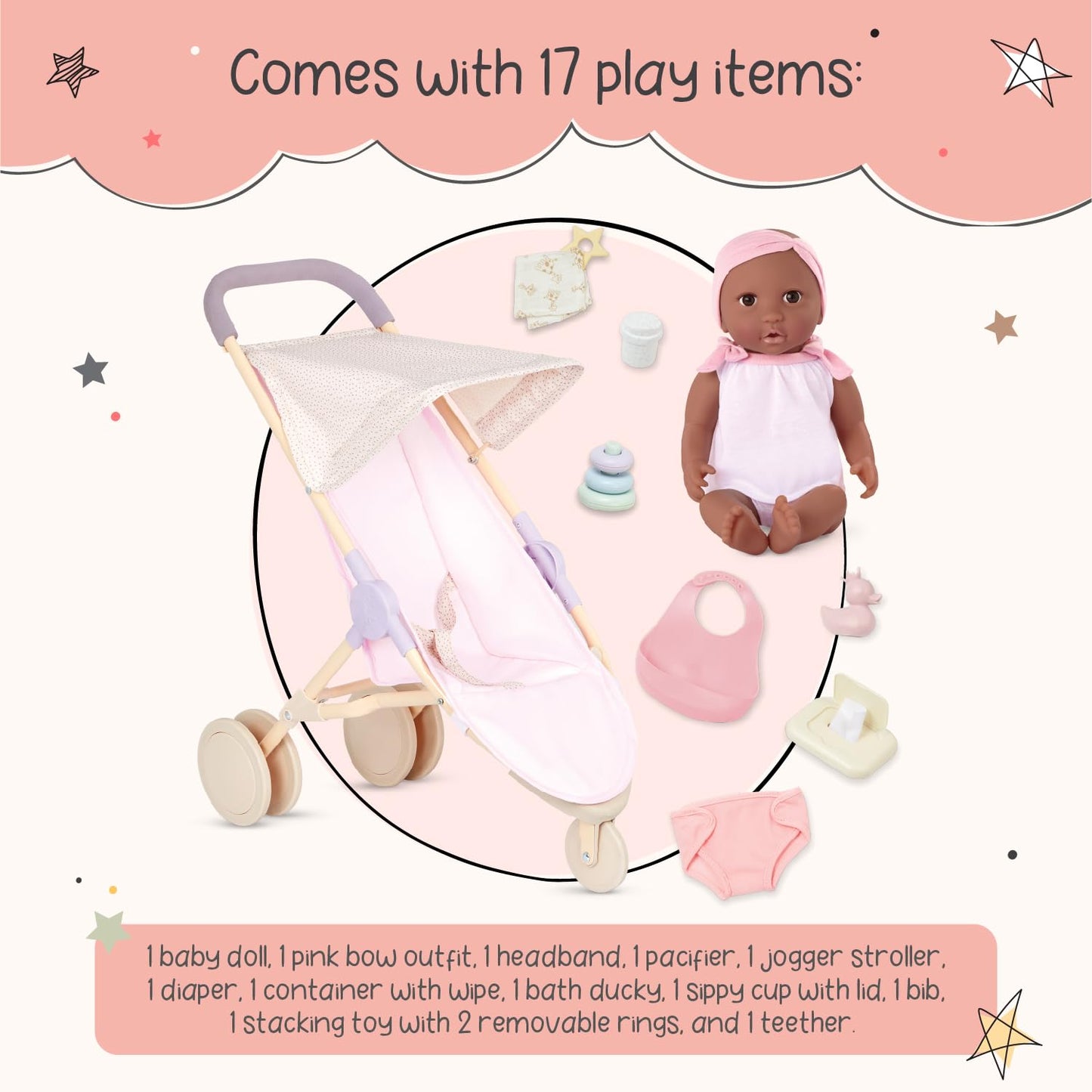 14-inch Baby Doll Care Accessories Bundle
