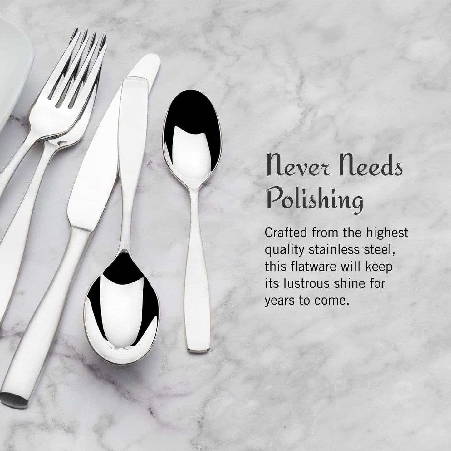 Mikasa Satin Loft 65-Piece Flatware Set