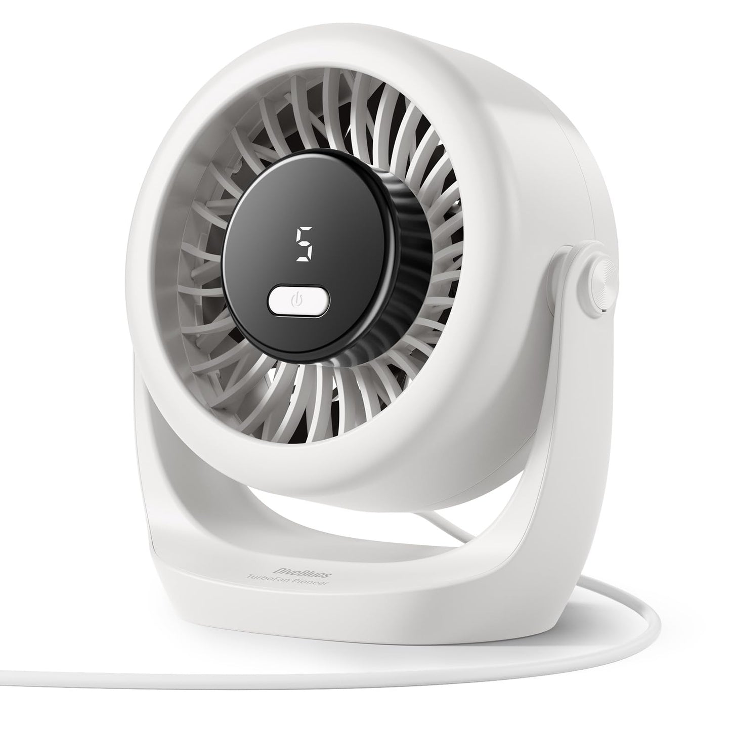 Ultra-Quiet Mini Desk Fan with LED Display