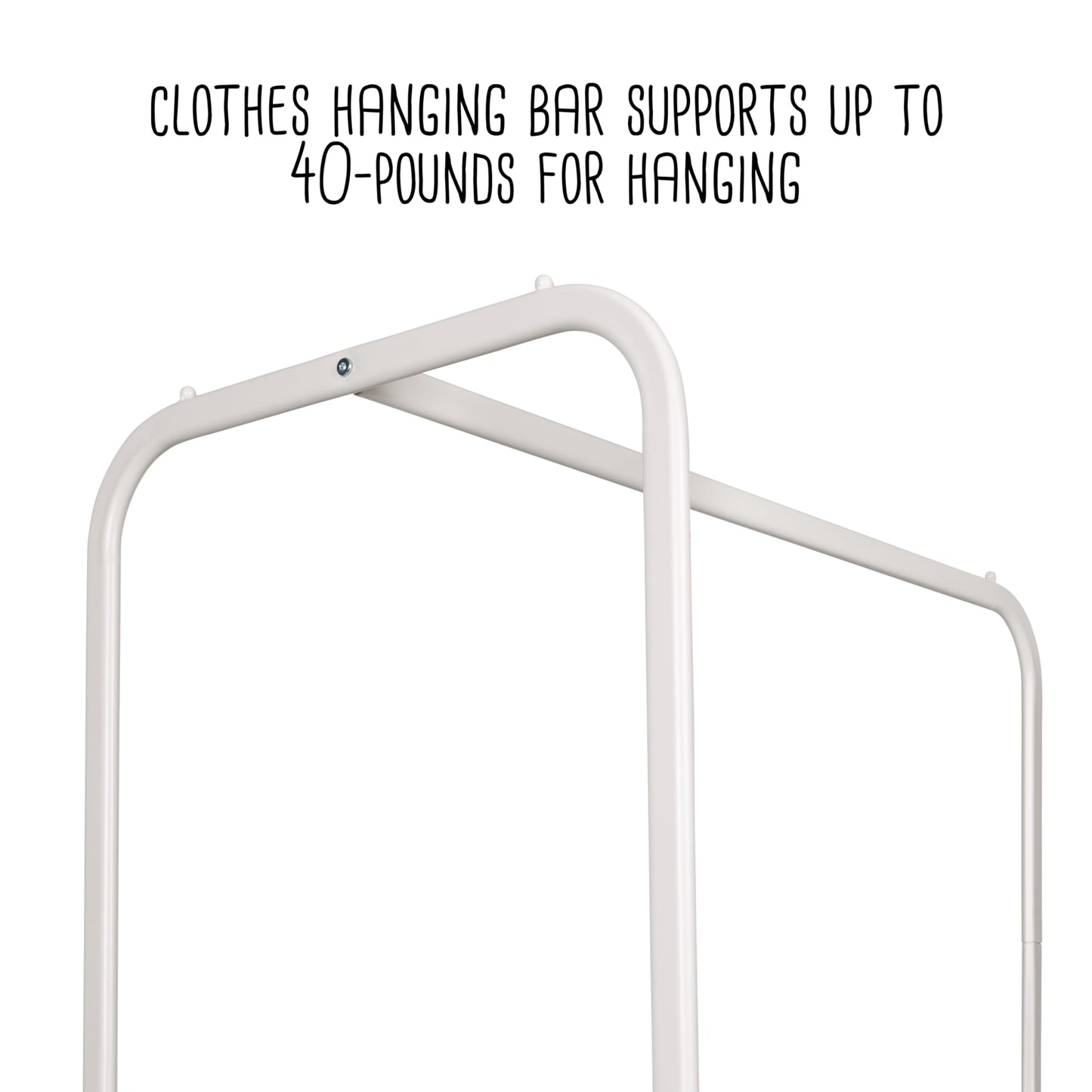 Honey-Can-Do Freestanding Clothes Rack with Shelf