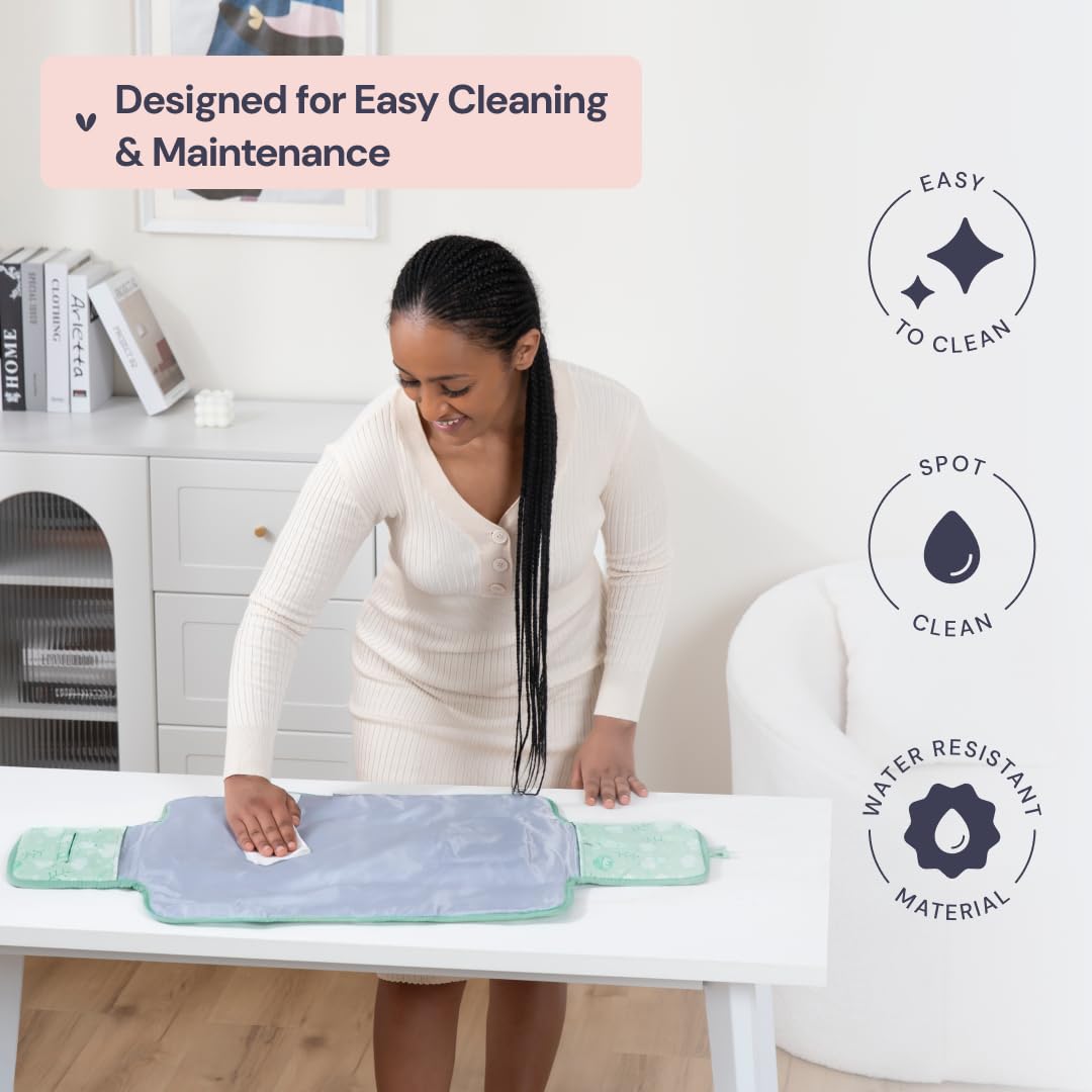 BabbleRoo Portable Baby Changing Pad with Pockets