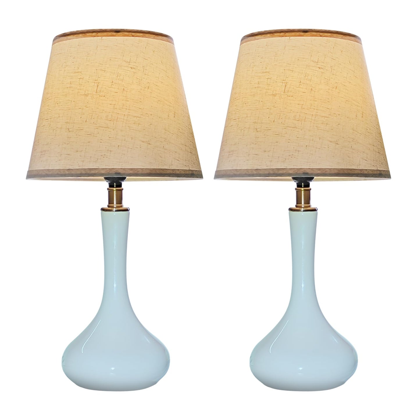 2 Pack Modern Ceramic Table Lamps with Bulbs