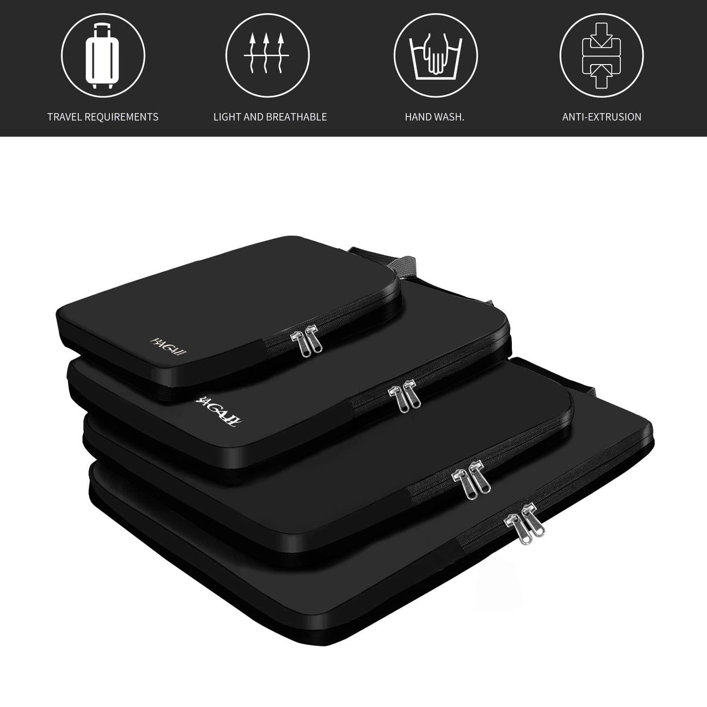 Compression Packing Cubes 4 Set by BAGAIL