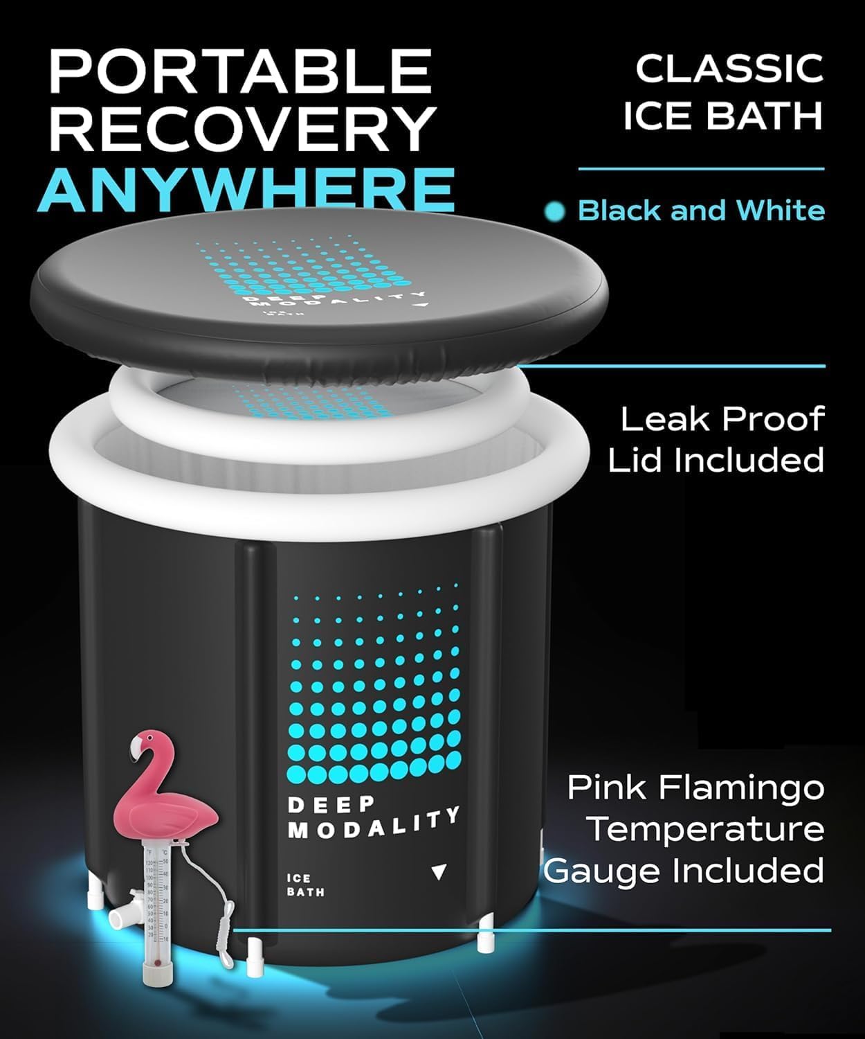 Inflatable Round Cold Plunge Tub - 95GL