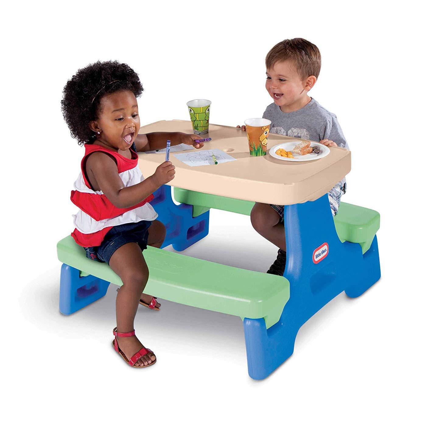 Little Tikes Kid Picnic Play Table - Blue/Green