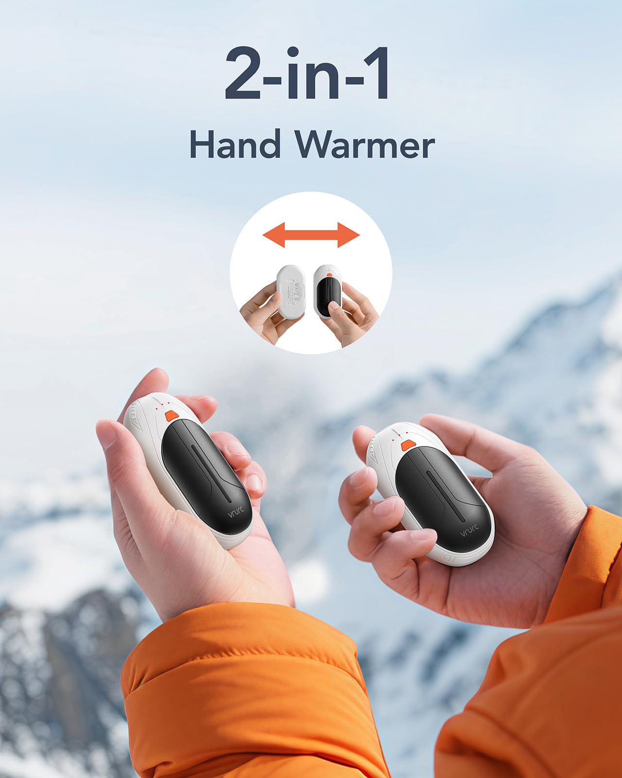 2 Pack VRURC Portable Hand Warmers