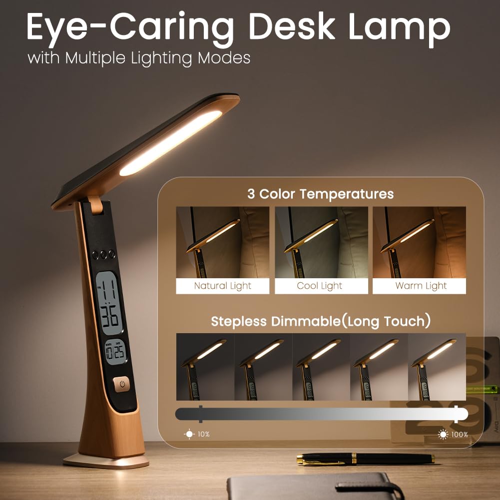 WILIT Rechargeable Cordless Table Lamp with Brightness Control