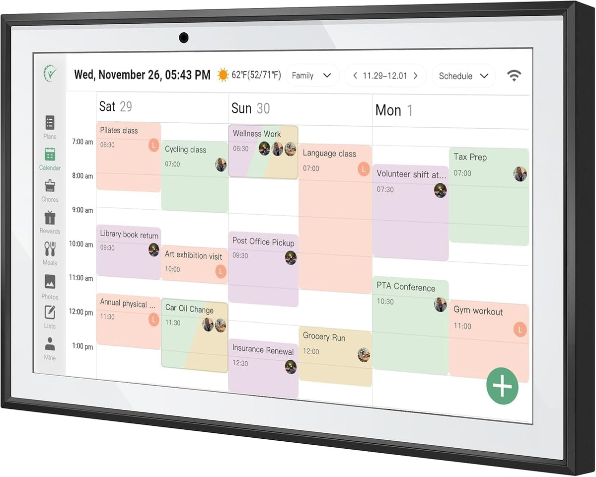 10.1-Inch WiFi Digital Family Calendar Display