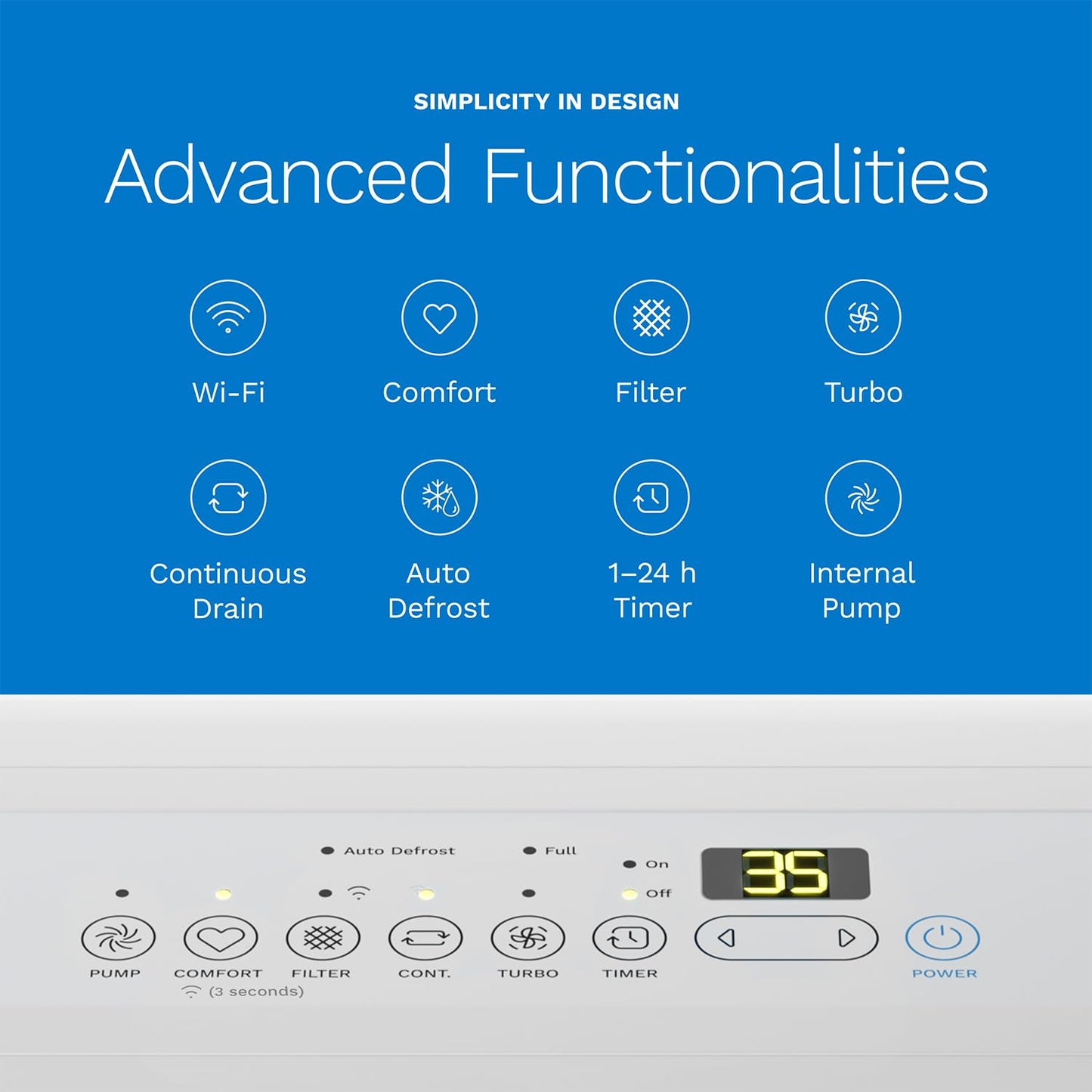 50 Pint hOmeLabs WiFi Dehumidifier with Pump