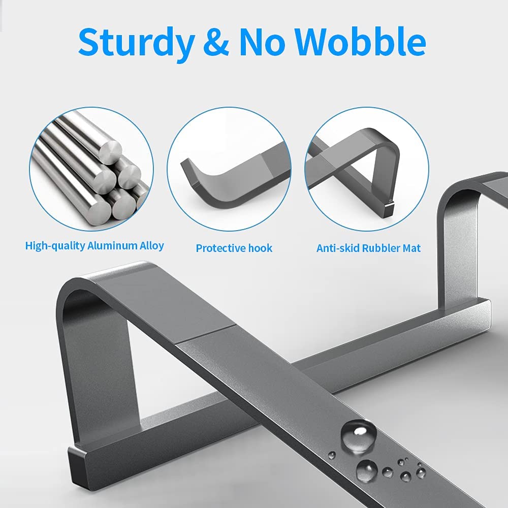 Laptop Stand for Desk,Stable MacBook Pro Stand,Ergonomic Aluminum Computer Riser for 12 13 15 16.2 inch ,Computer Cooling Stand for Mac MacBook Pro Air,HP, Dell, More PC Notebook (Space Gray)