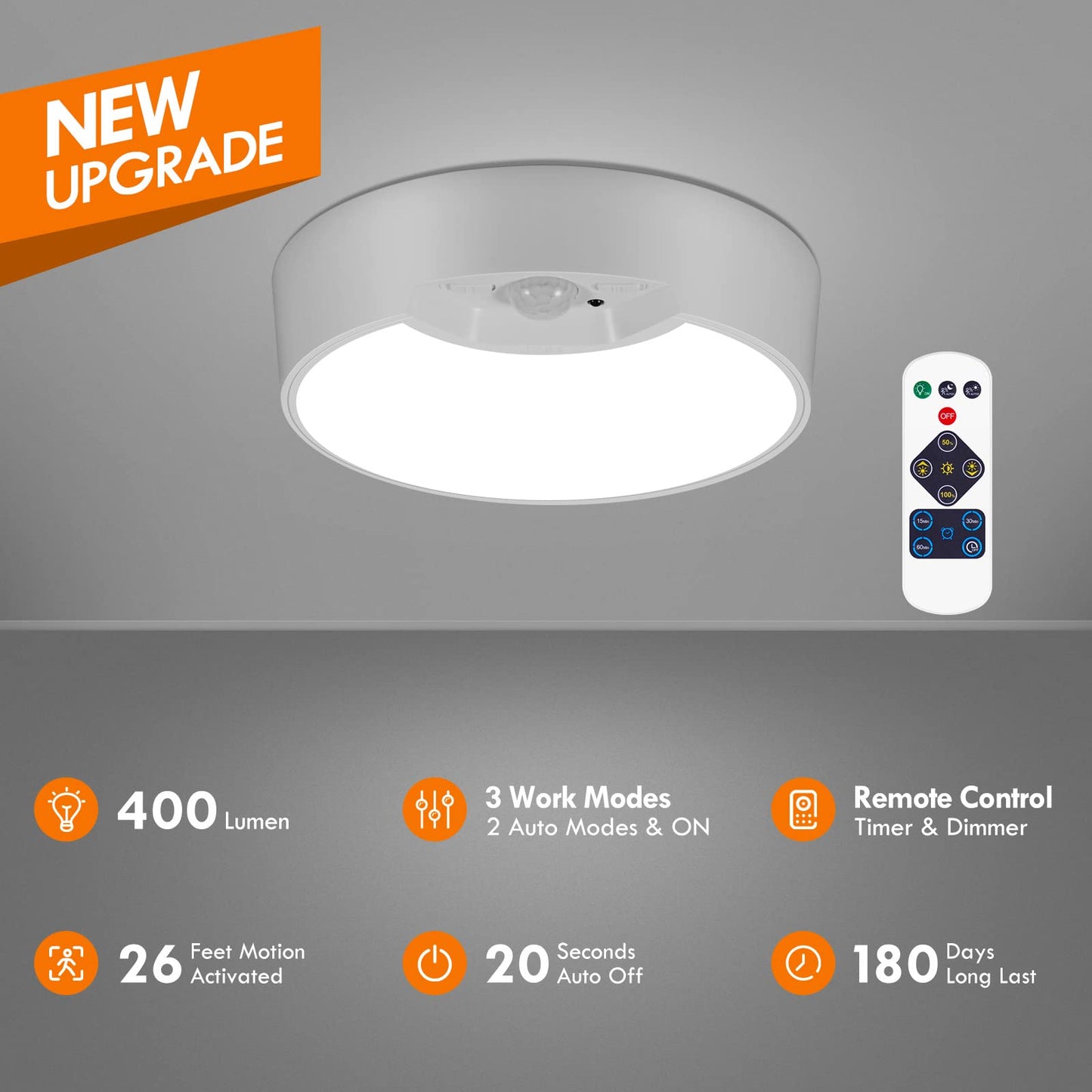 Battery Operated Motion Sensor Ceiling Light