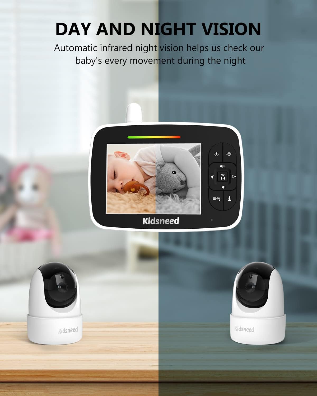 Kidsneed Baby Monitor with Camera and Audio