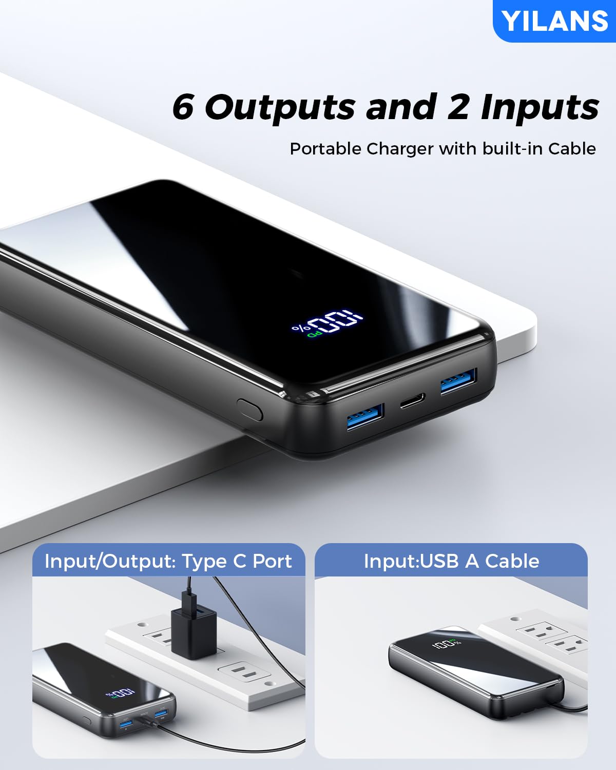 42800mAh YILANS Portable Charger with Fast Charging