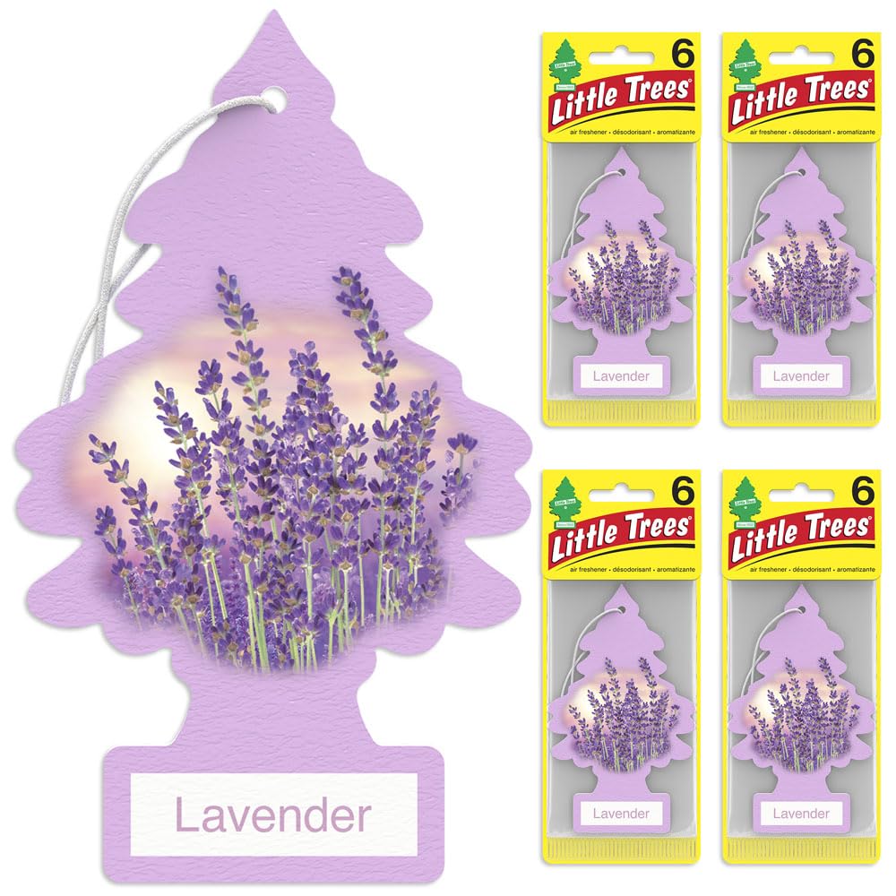 LITTLE TREES Lavender Car Air Fresheners - 24 Pack