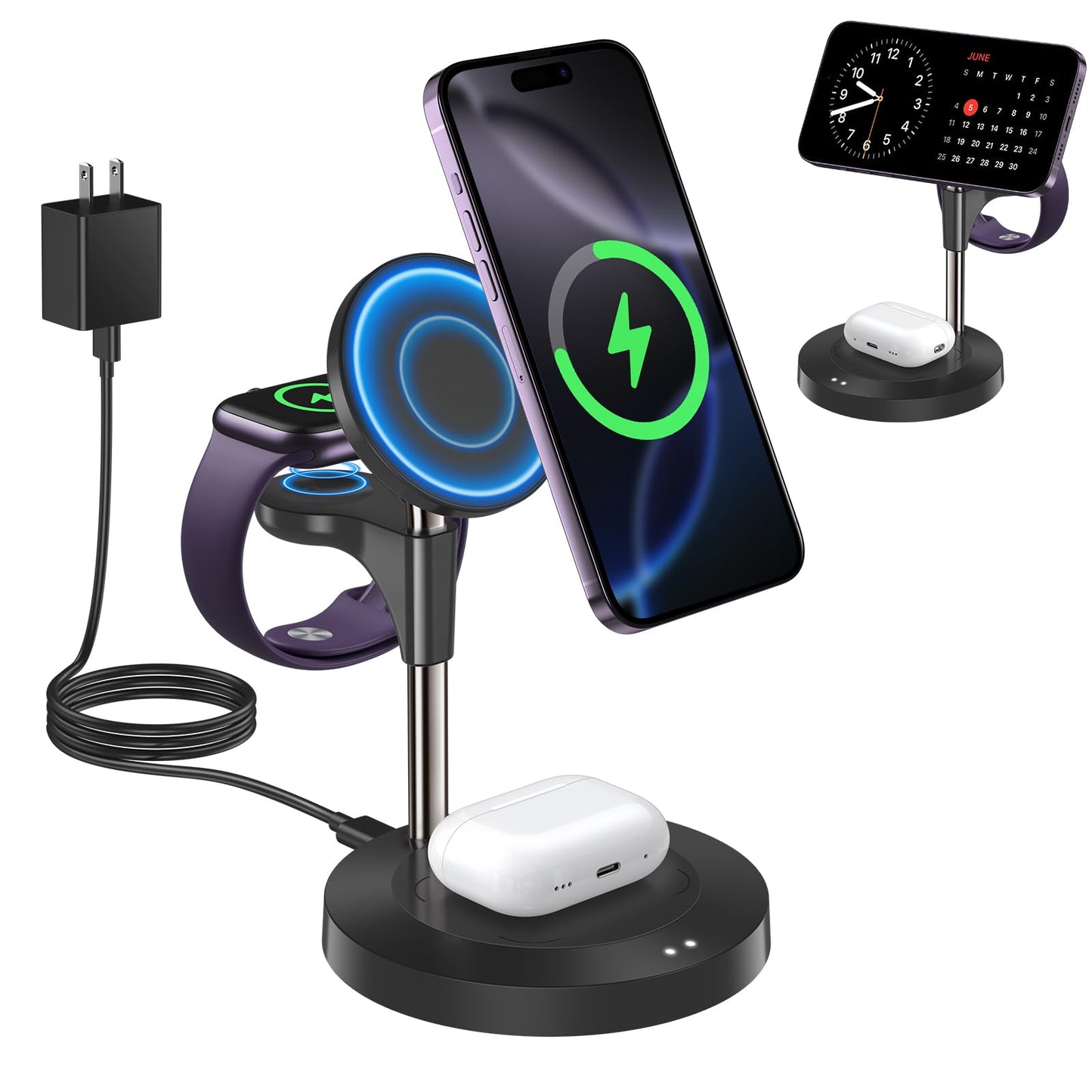 3 in 1 Wireless Charging Station for Apple Devices