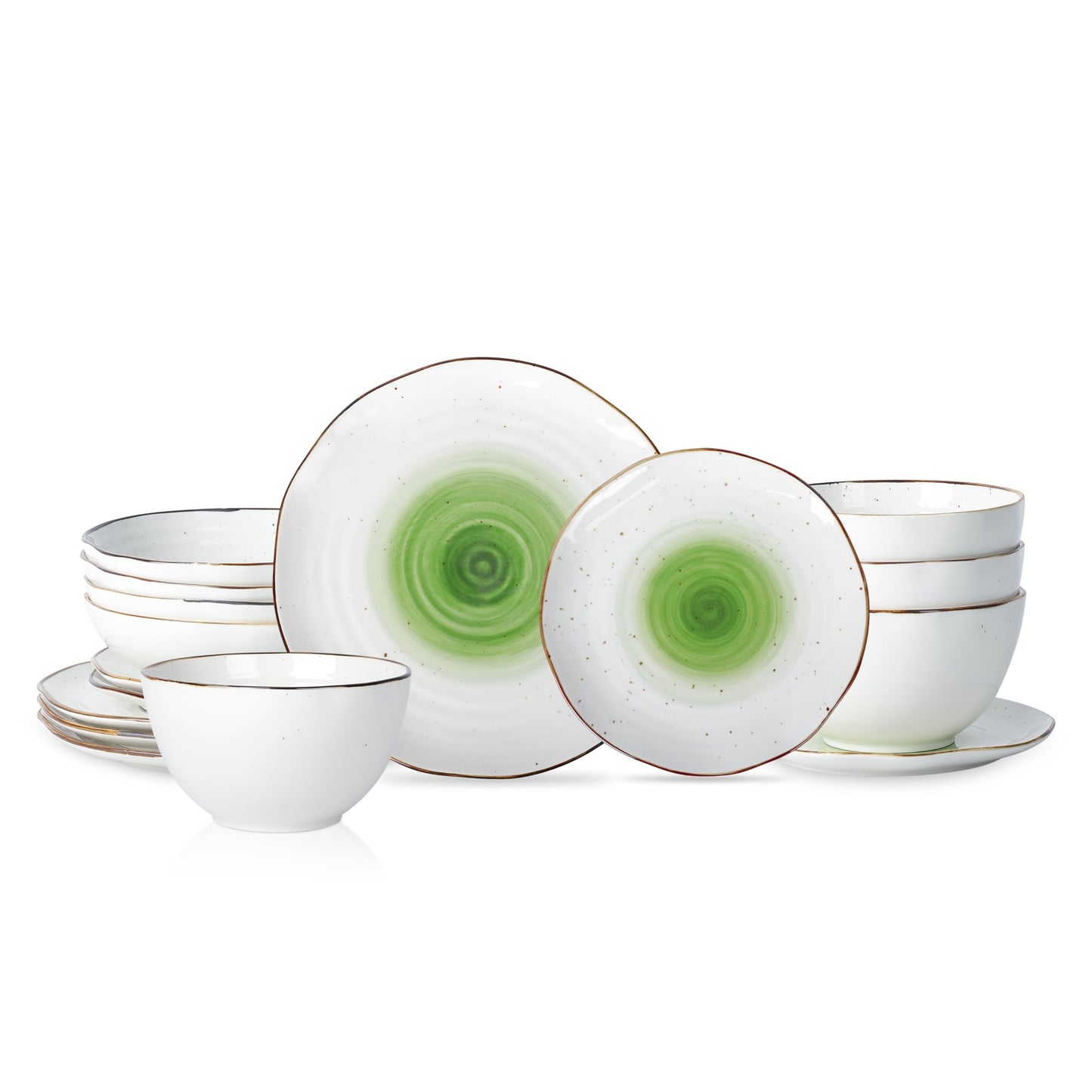 Christian Siriano 16-Piece Green Dinnerware Set