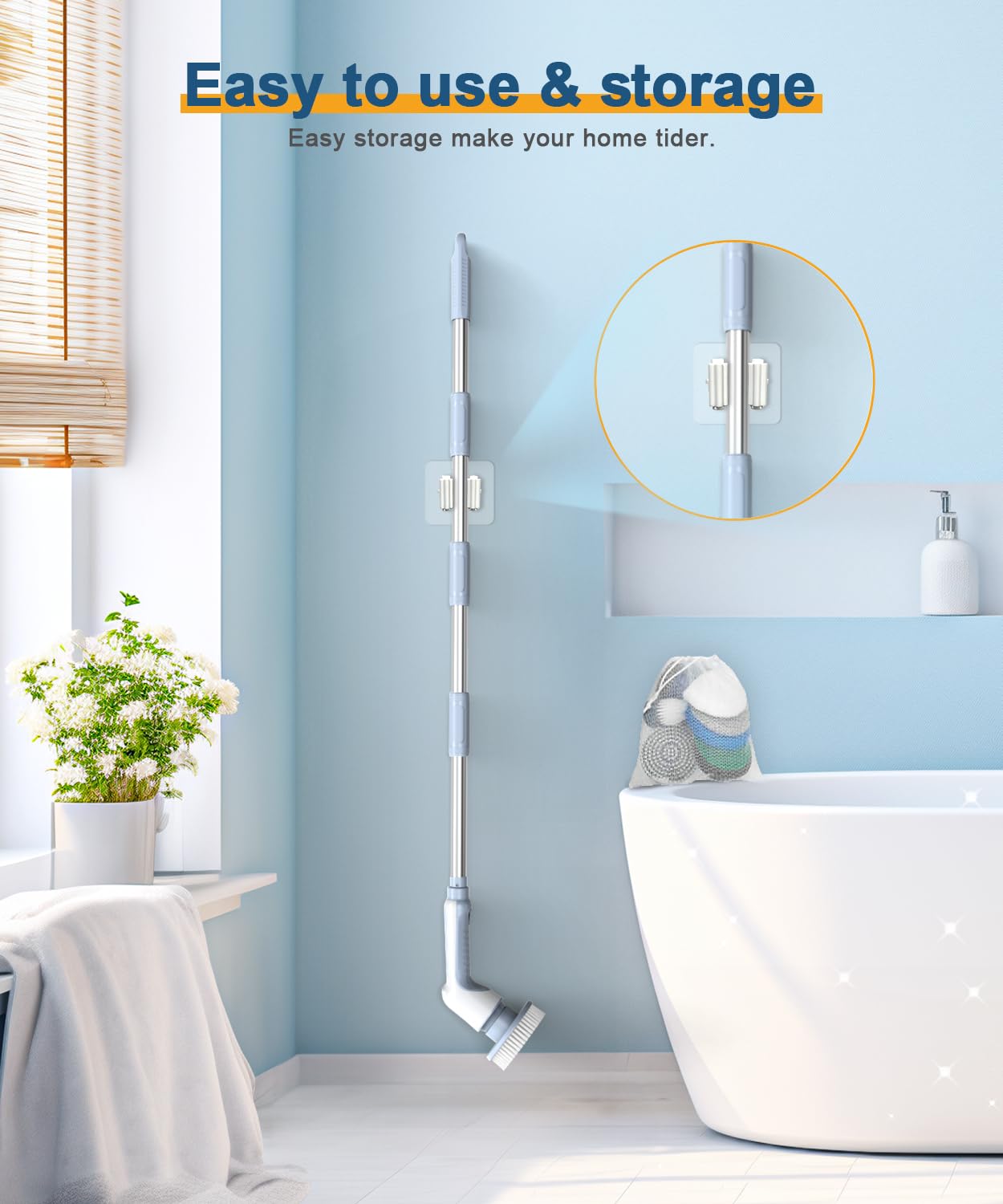 Airpher Cordless Electric Spin Scrubber with Brush Heads