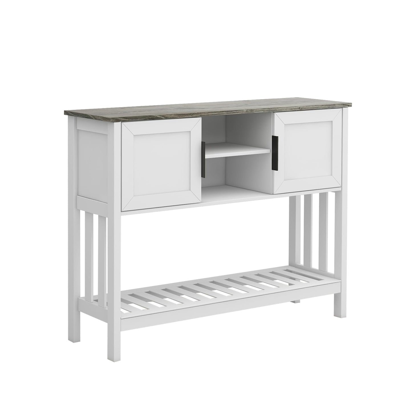 Entryway Console Table with Storage Shelves