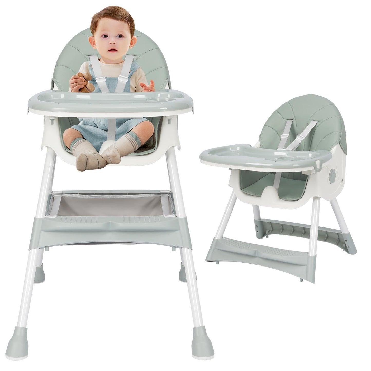 2-in-1 Convertible High Chair for Babies