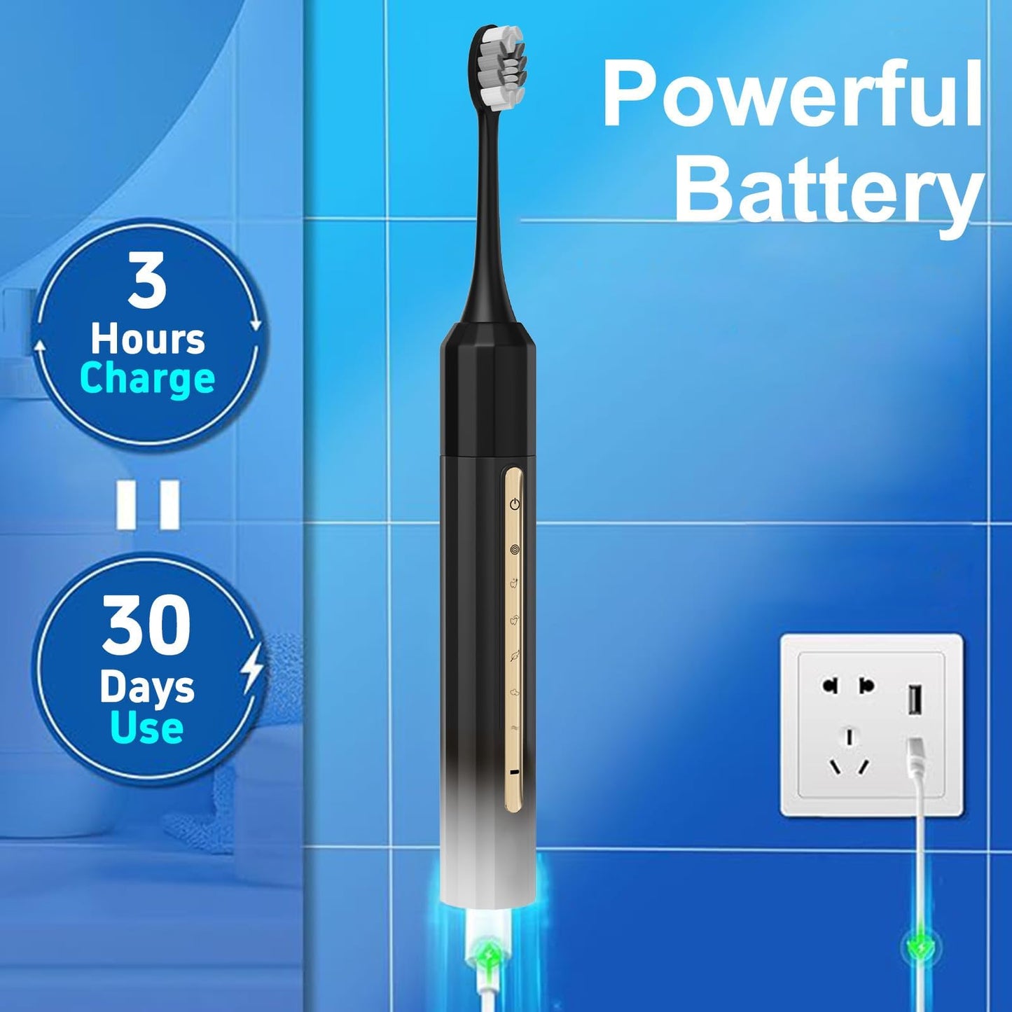 Fairir Sonic Electric Toothbrush with 10 Heads