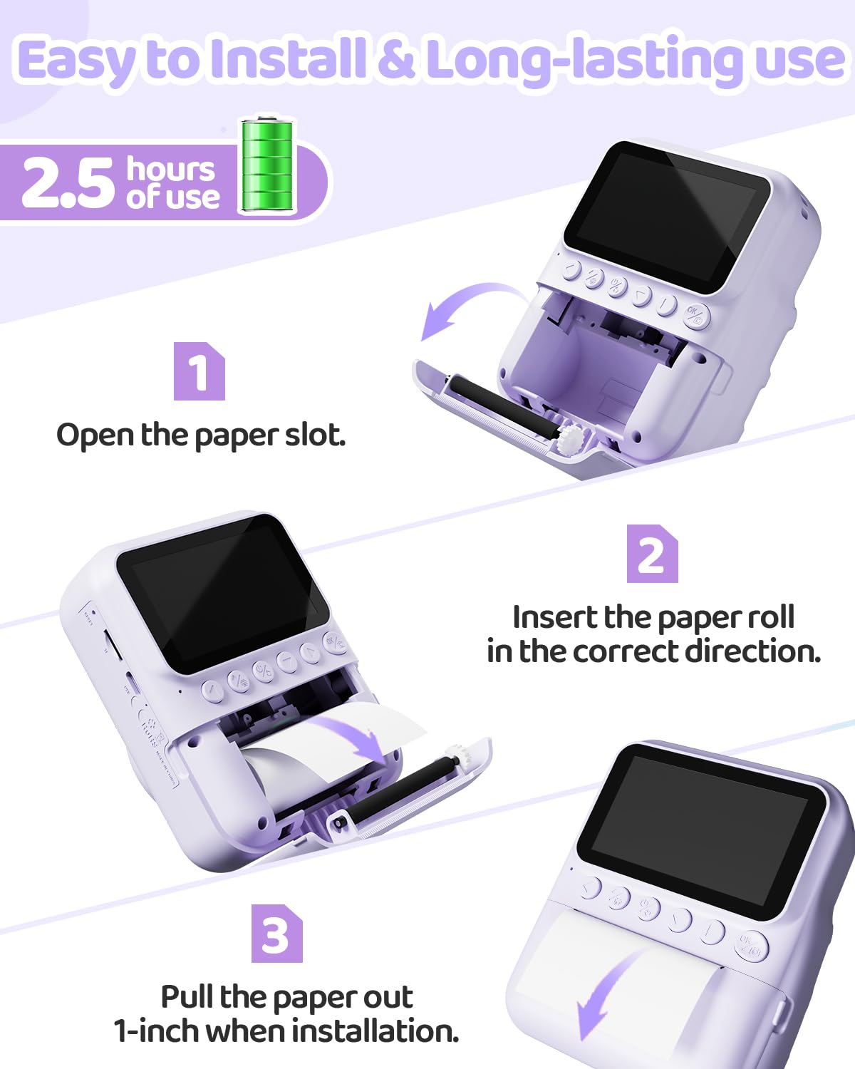 Kids Instant Print Camera by TIATUA for Ages 3-14