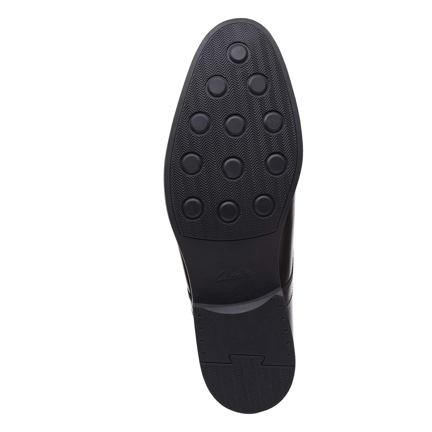 Clarks Whiddon Cap Oxford Black Leather Shoes