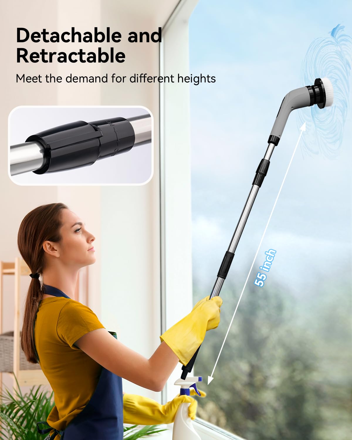 Electric Spin Scrubber for Bathroom Cleaning