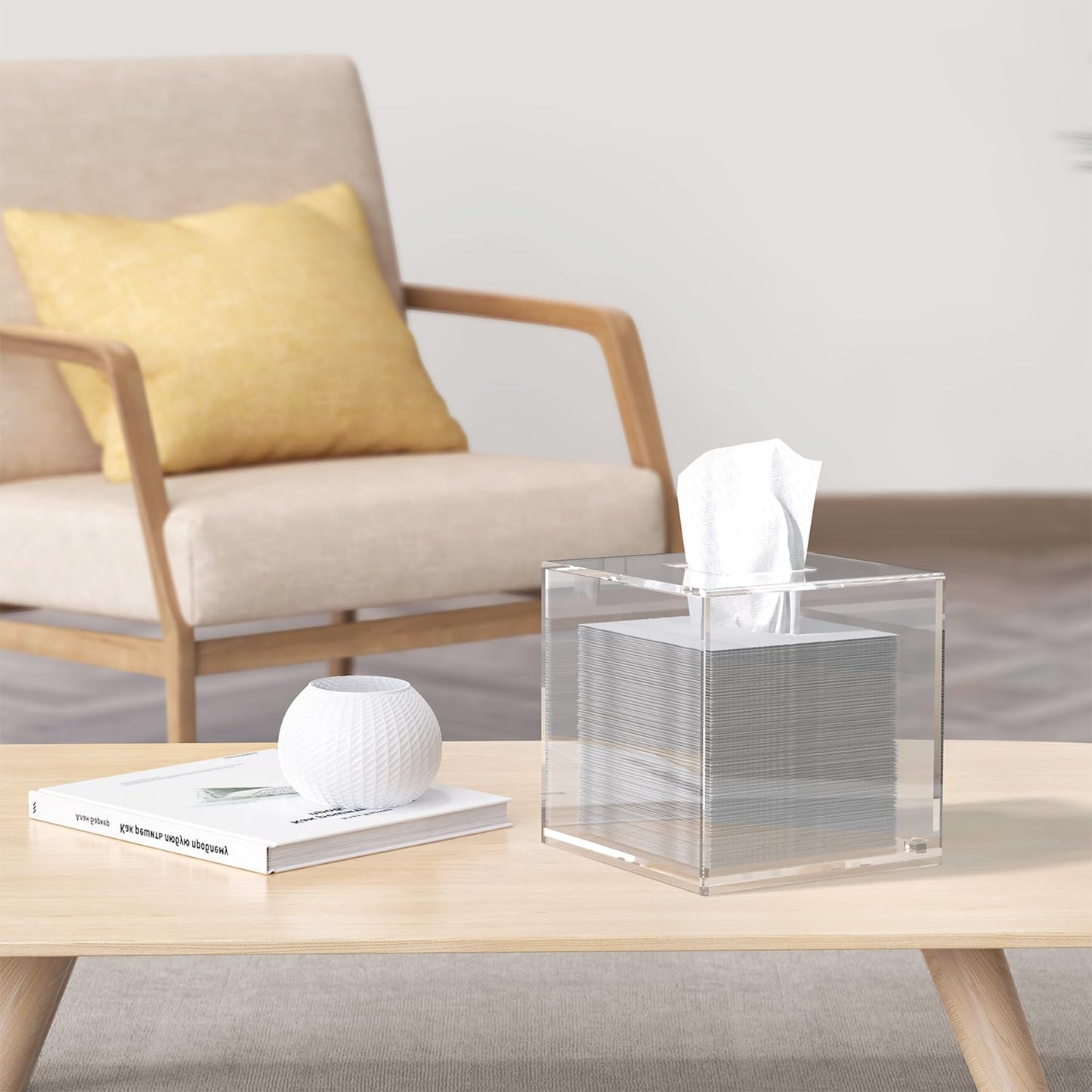 Clear Acrylic Tissue Box Holder for Home