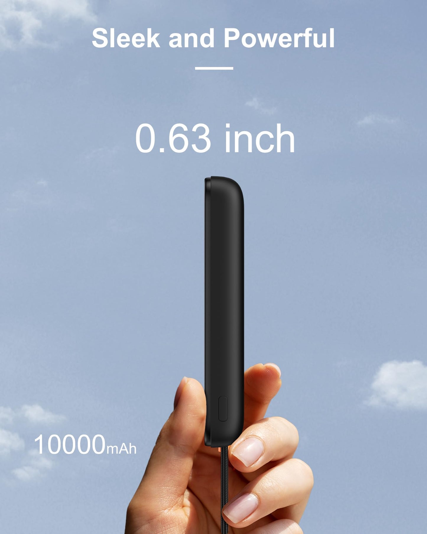 10000mAh Power Bank with Wireless Charging