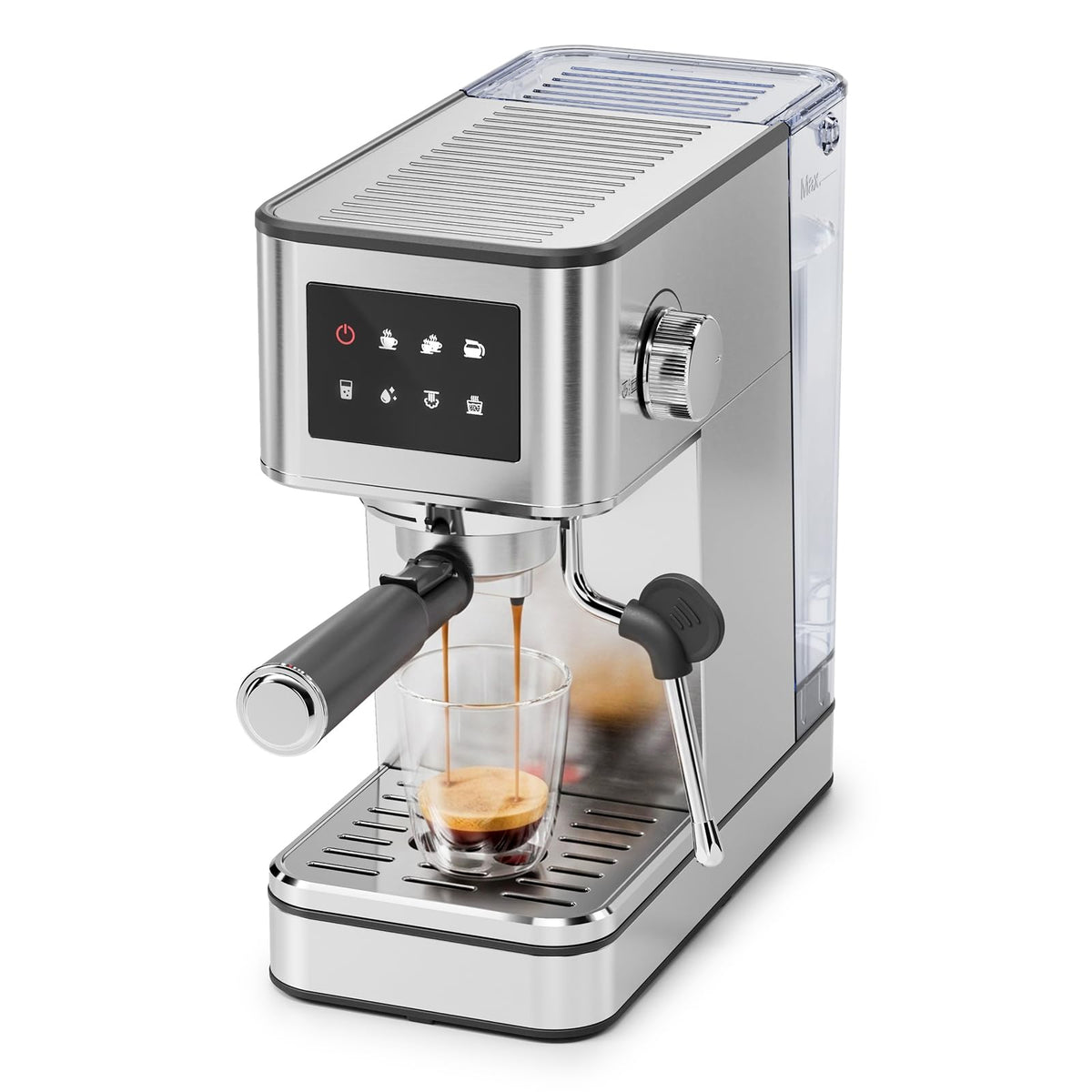 20 Bar Compact Espresso Machine with Steam Wand