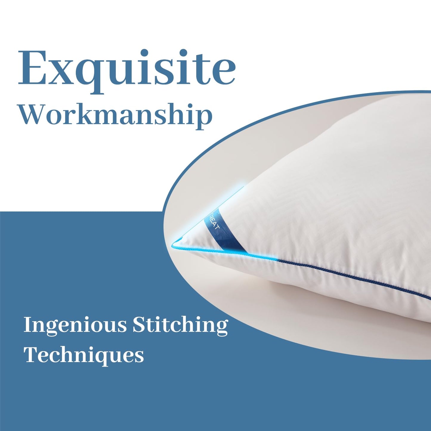 BedTreat Cooling Queen Size Down Alternative Pillows