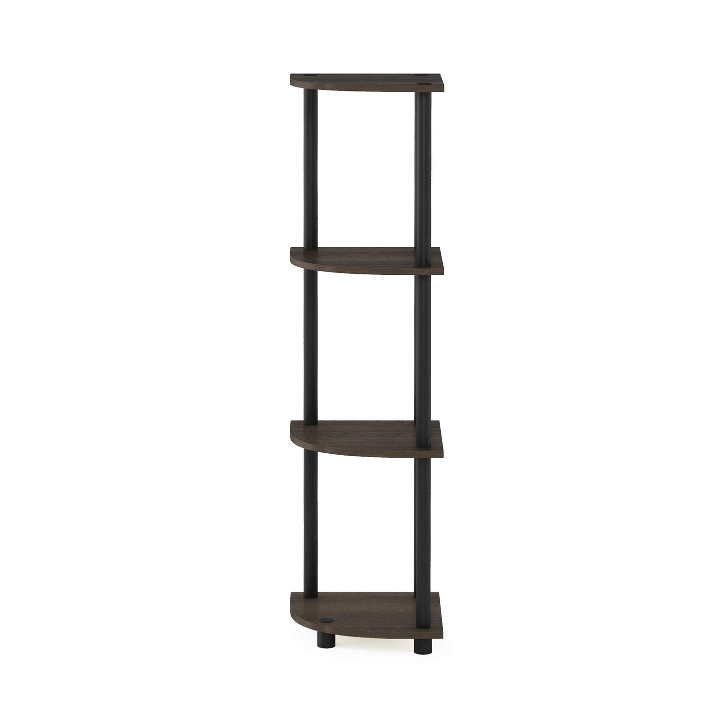 Furinno 4-Tier Corner Display Rack, Dark Brown